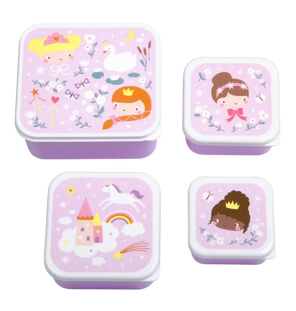 A Little Lovely Company Prinsessen lunch snackbox set 4-delig