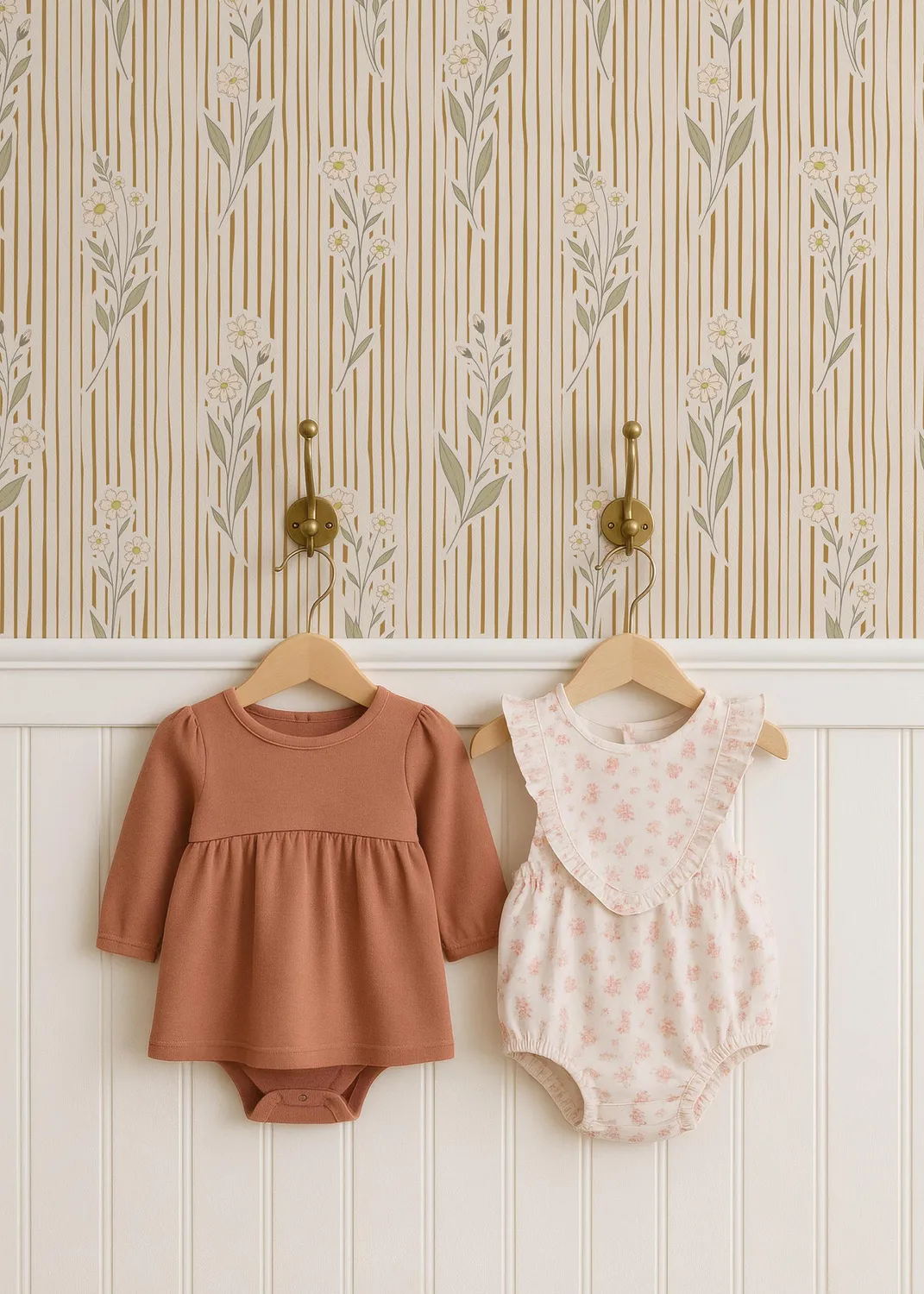 Little Amour Bloom Stories behang Honey 1 rol strepen