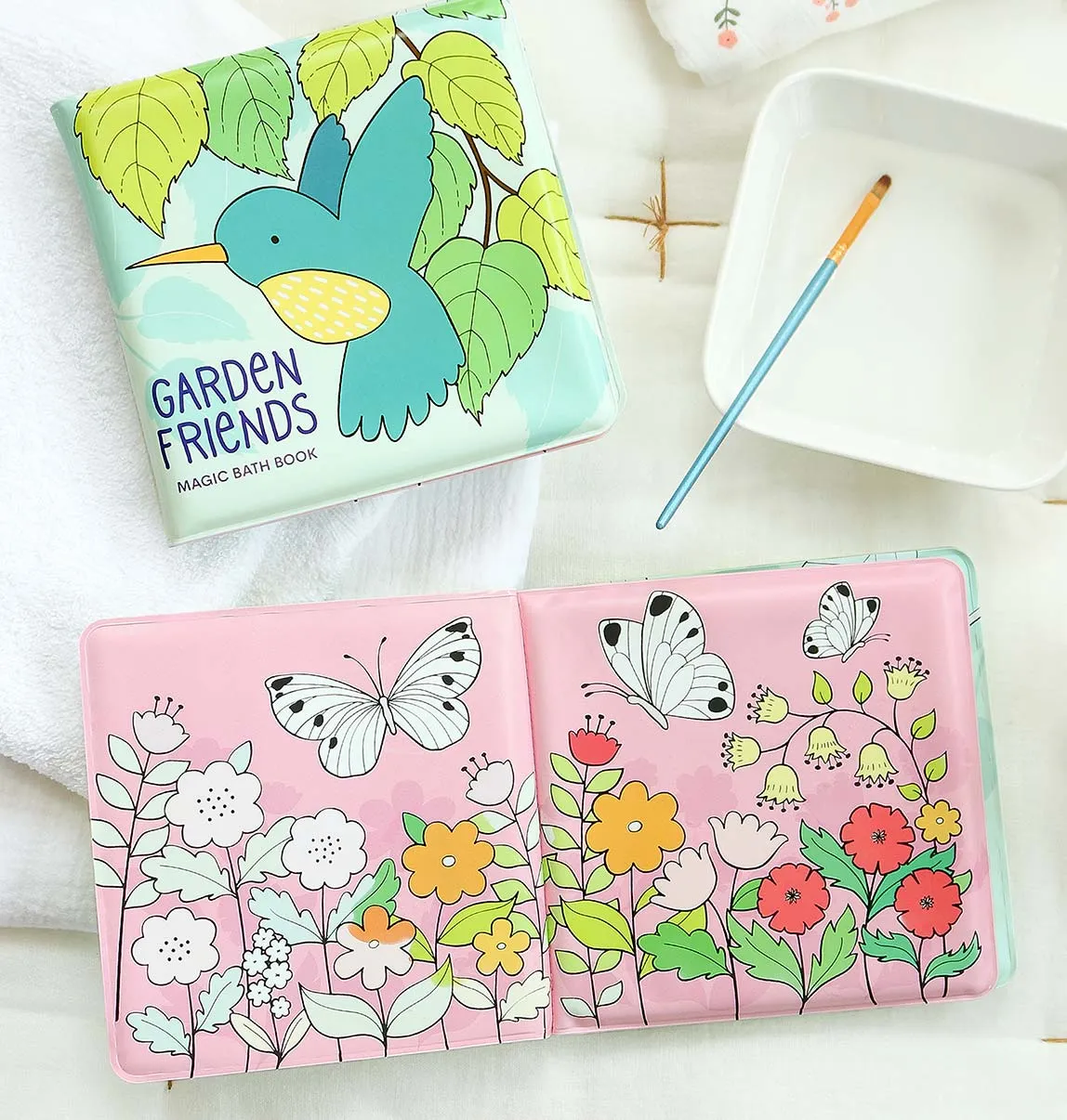 A Little Lovely Company Magisch badboekje Tuinvriendjes badspeelgoed waterproof