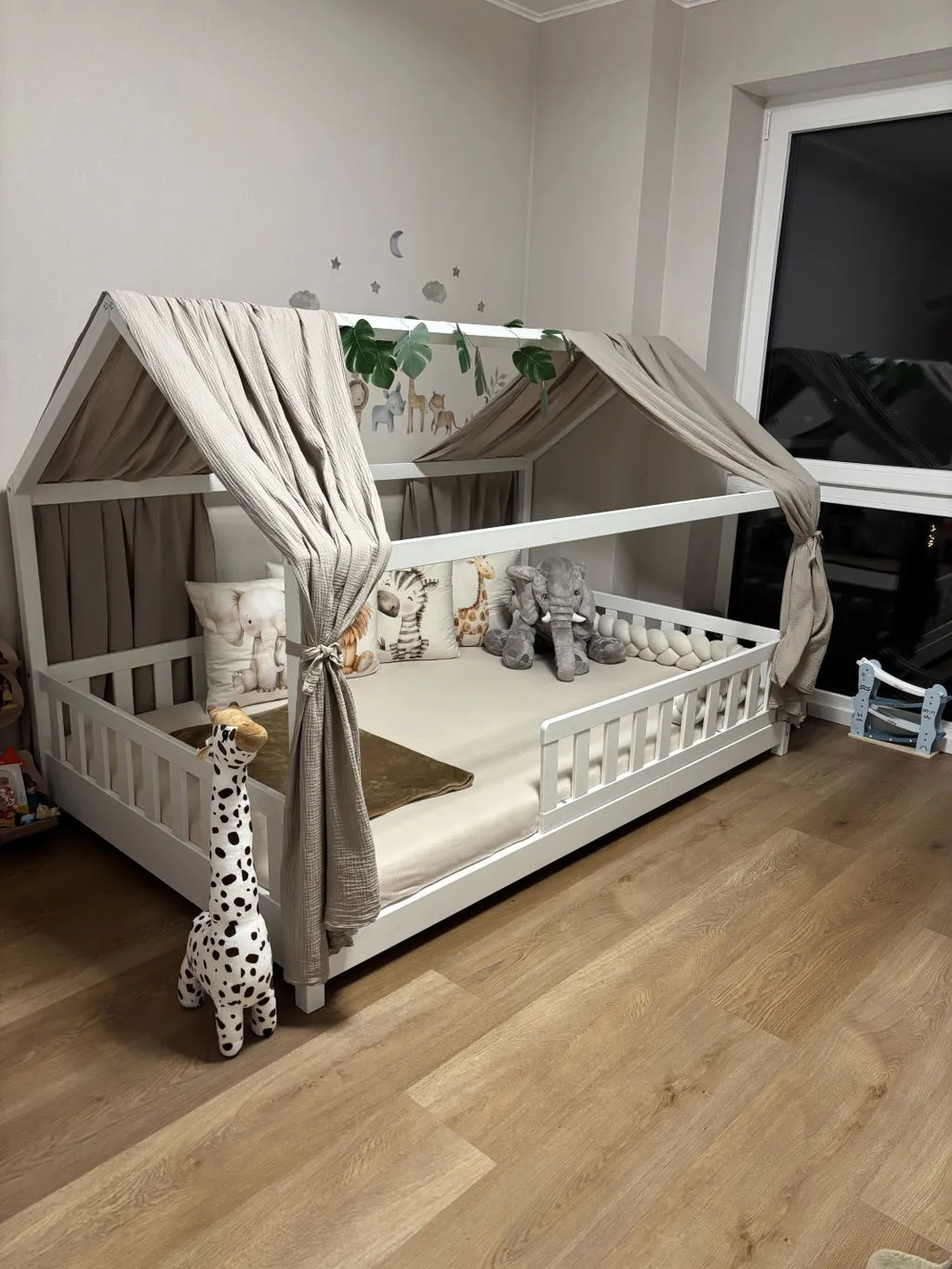 Lilimaus Hausbett Himmel Set huisbedset 4-delig muslin