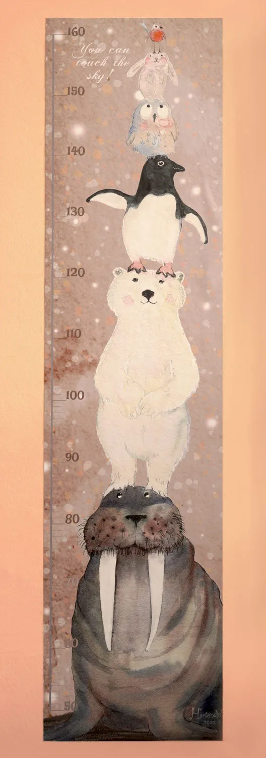 Hartendief Walrus en vrienden groeimeter 120 cm dieren