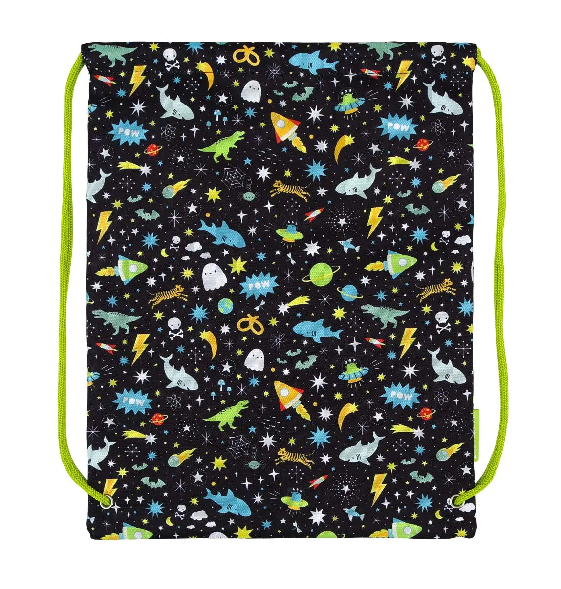 A Little Lovely Company Galaxy gymtas zwart sterren