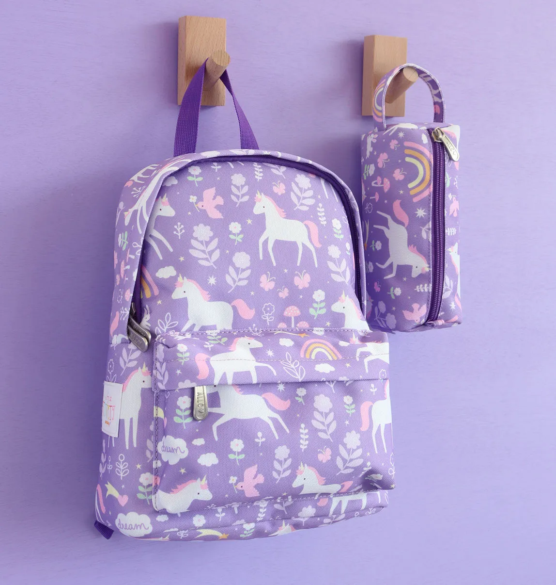 A Little Lovely Company Unicorn Dreams rugzakje paars
