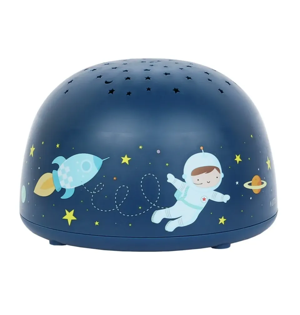 A Little Lovely Company Ruimte projectorlamp donkerblauw met timer