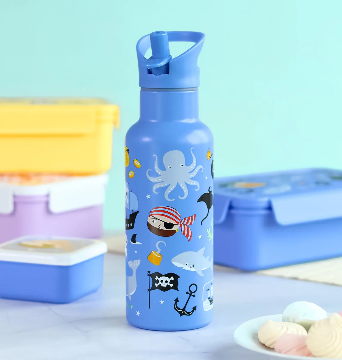 A Little Lovely Company XL Drinkfles Piraten RVS 500 ml