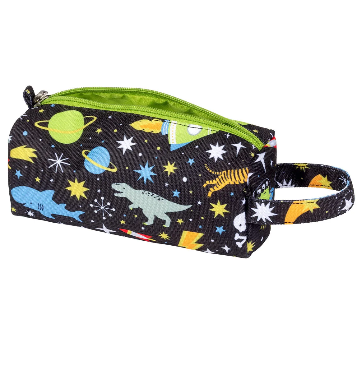 A Little Lovely Company Galaxy etui zwart met handvat gevoerd