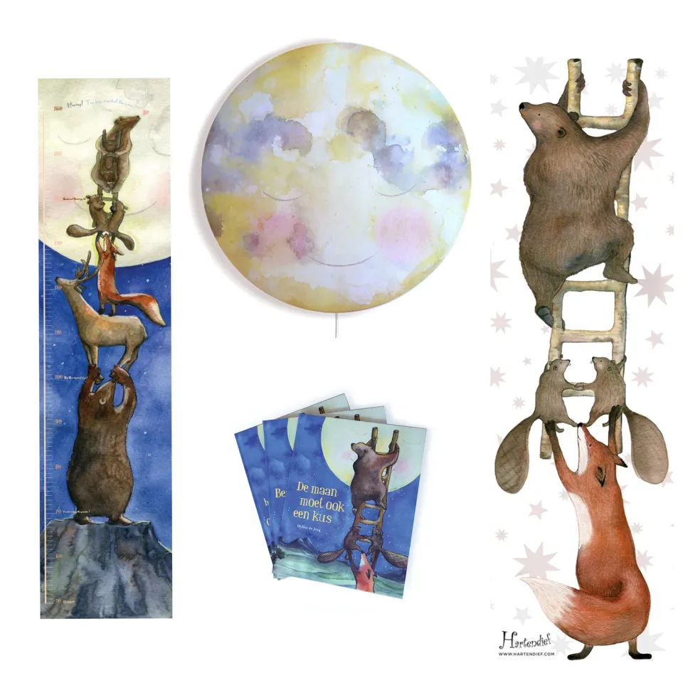 Hartendief Maankus Compleet bundel lamp sticker boek Nederlands