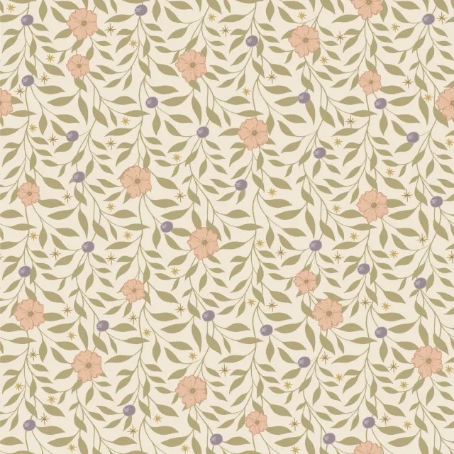 Little Amour Blossom Vines behangstaal lilac lila