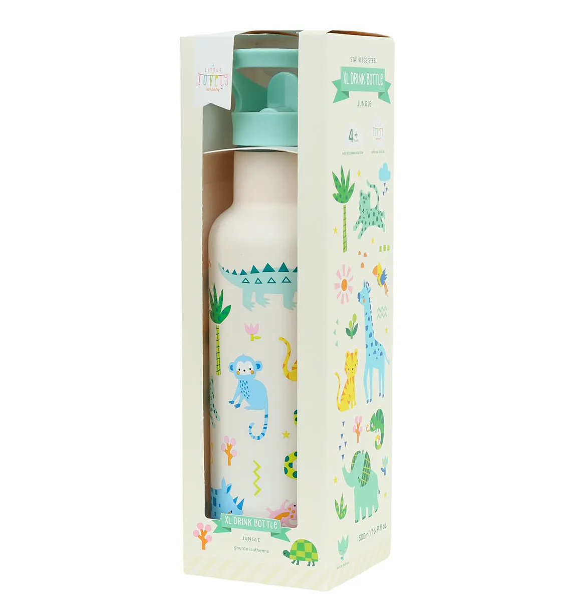 A Little Lovely Company drinkfles Jungle 500 ml XL RVS