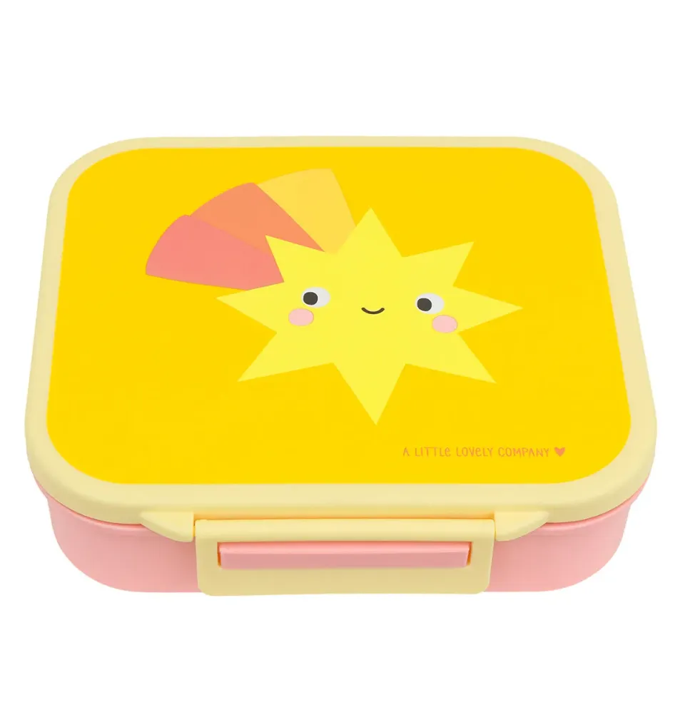 A Little Lovely Company Vallende ster lunchbox 3-vaks mini