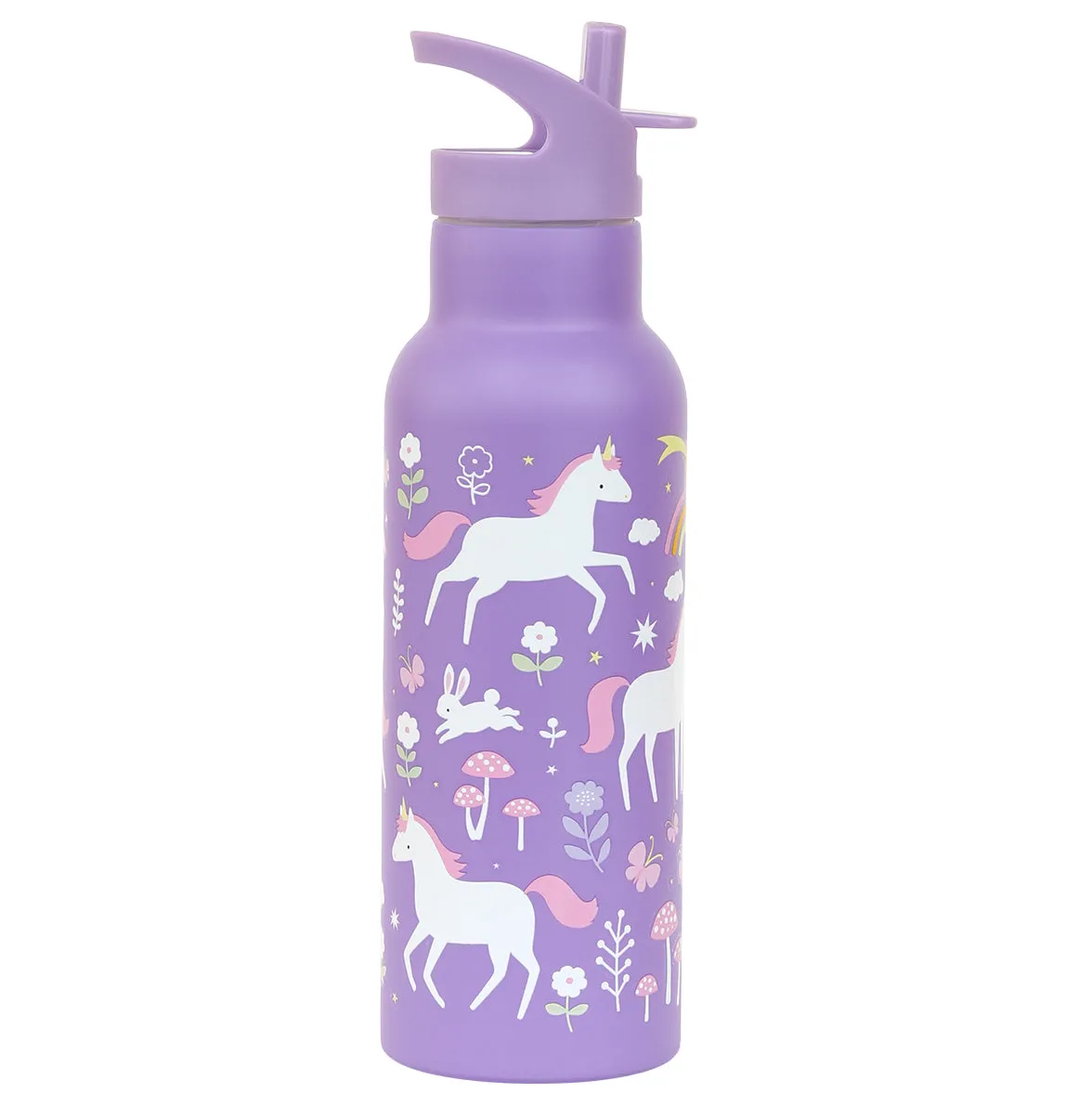 A Little Lovely Company Unicorn Dreams XL drinkfles 500 ml RVS