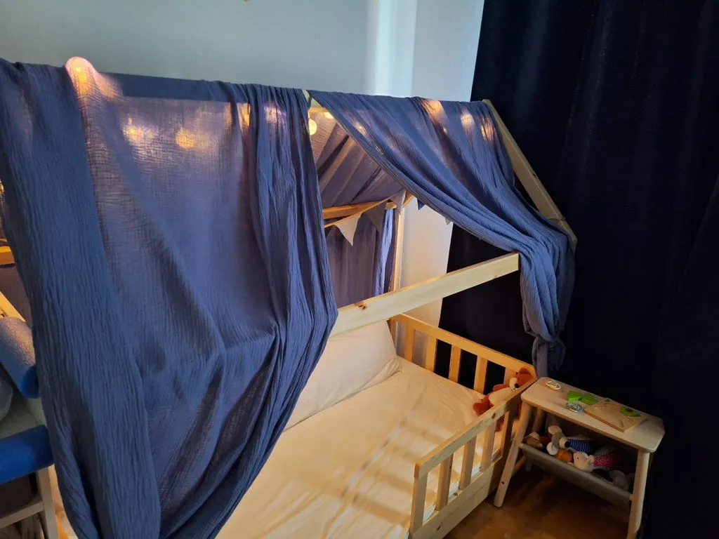 Lilimaus Hausbett Himmel Set huisbedset 4-delig muslin