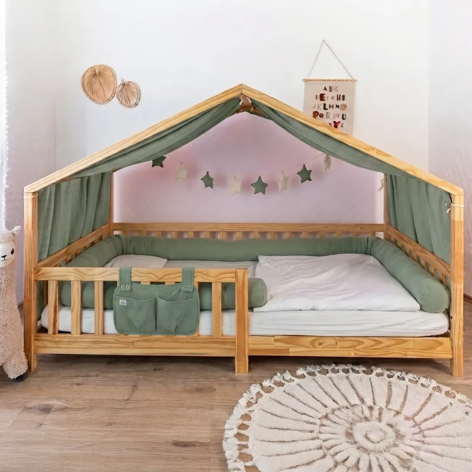 Lilimaus Hausbett Himmel Set huisbedset 4-delig muslin