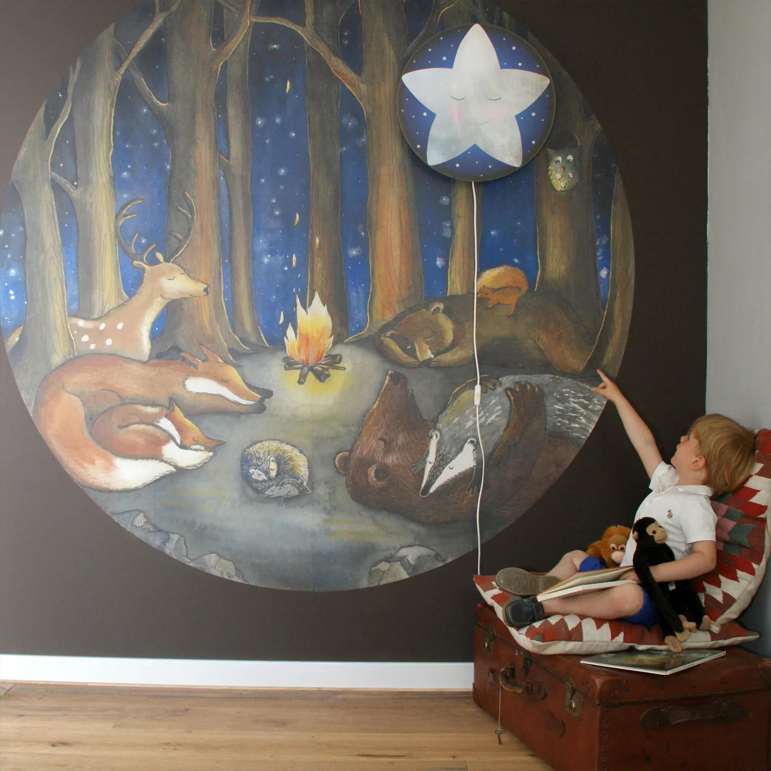 Hartendief Kleine Ster wandlamp 45 cm maan