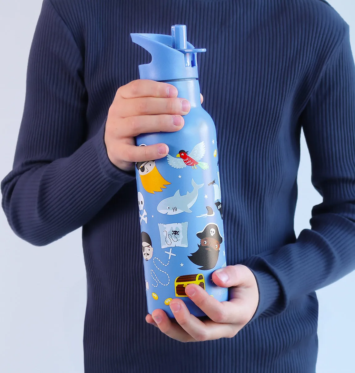 A Little Lovely Company XL Drinkfles Piraten RVS 500 ml