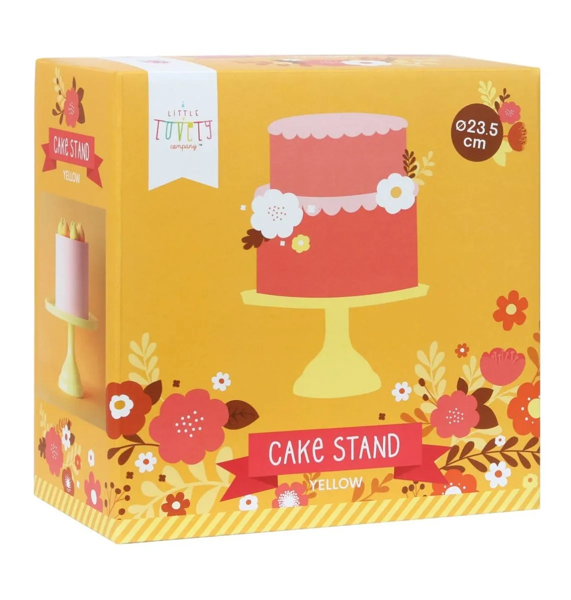 A Little Lovely Company taartplateau klein geel melamine