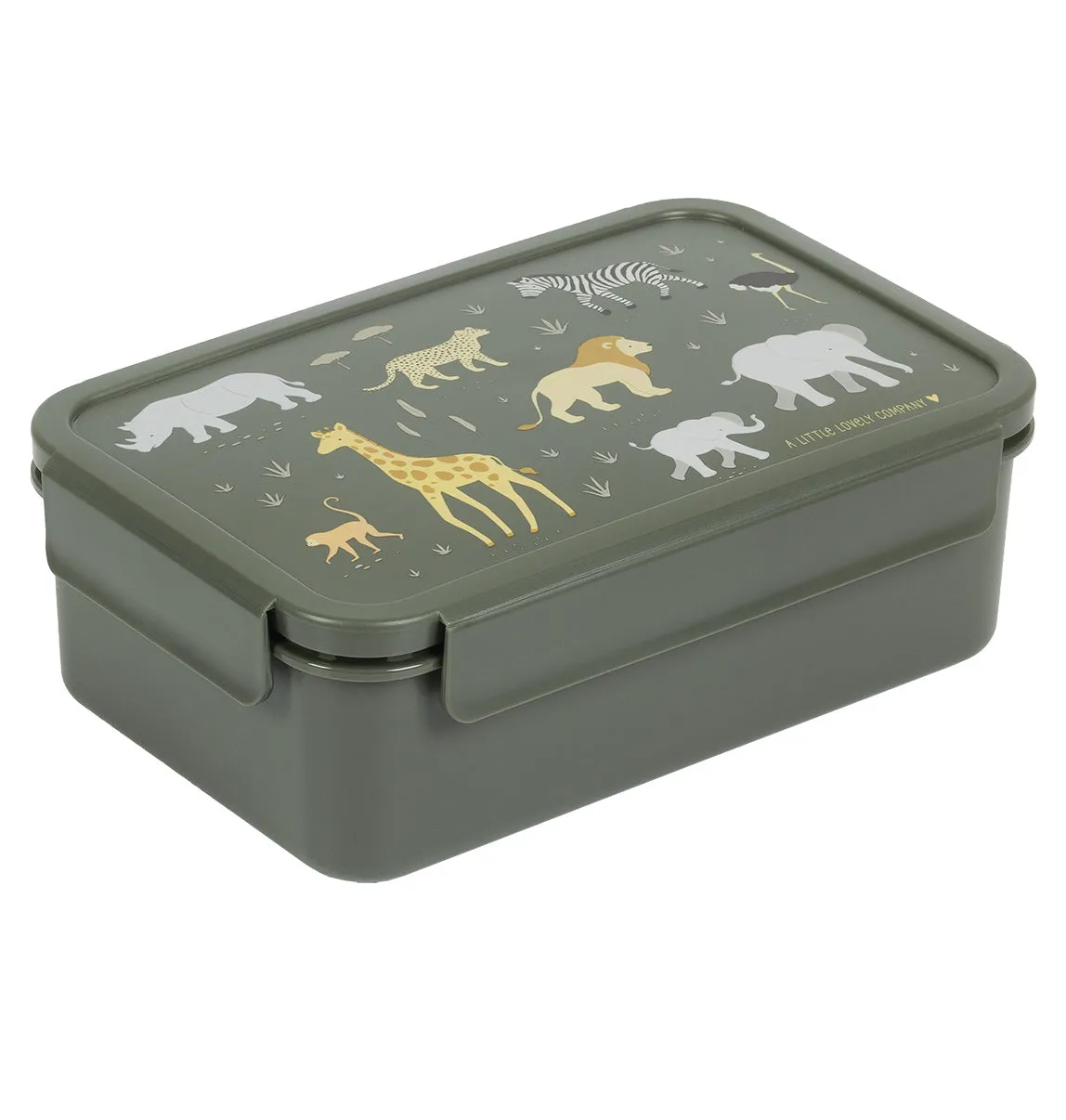 A Little Lovely Company Savanne Bento Lunchbox Grijs