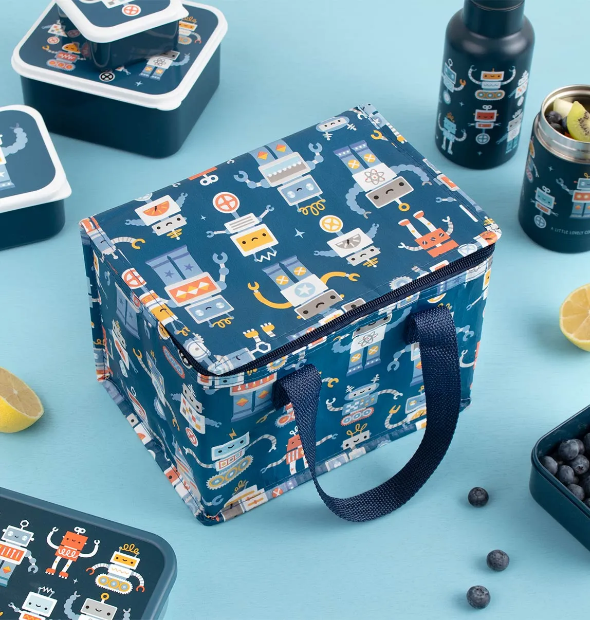 A Little Lovely Company Robots koeltasje gerecycled lunch