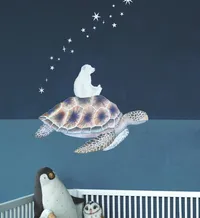 Hartendief Schildpad en IJsbeer muursticker 48x58 cm vinyl