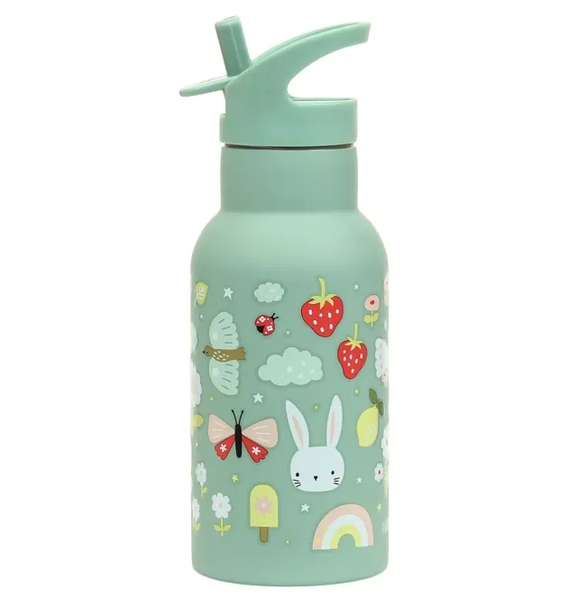 A Little Lovely Company Joy drinkfles RVS 350 ml mint dubbelwandig