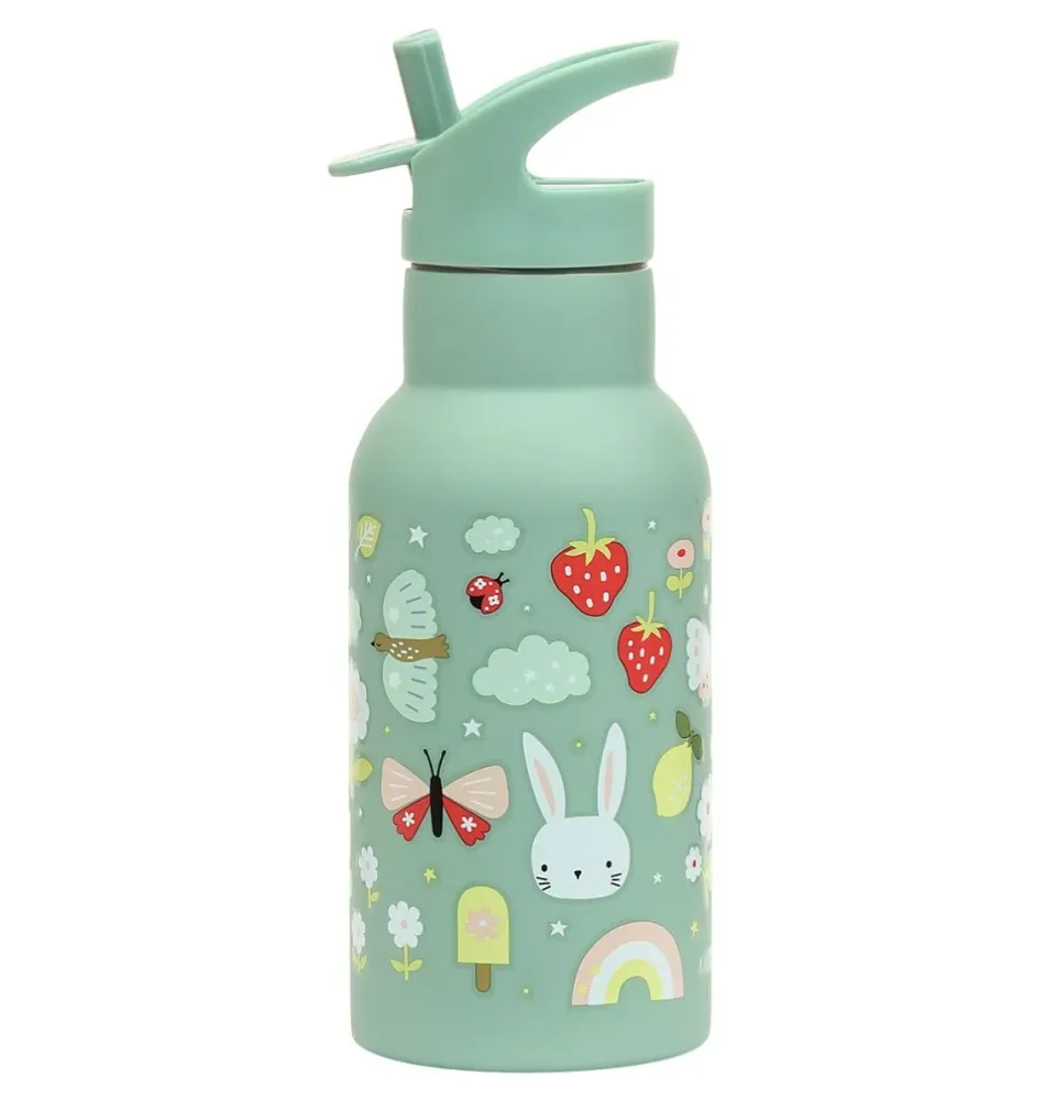 A Little Lovely Company Joy drinkfles RVS 350 ml mint dubbelwandig
