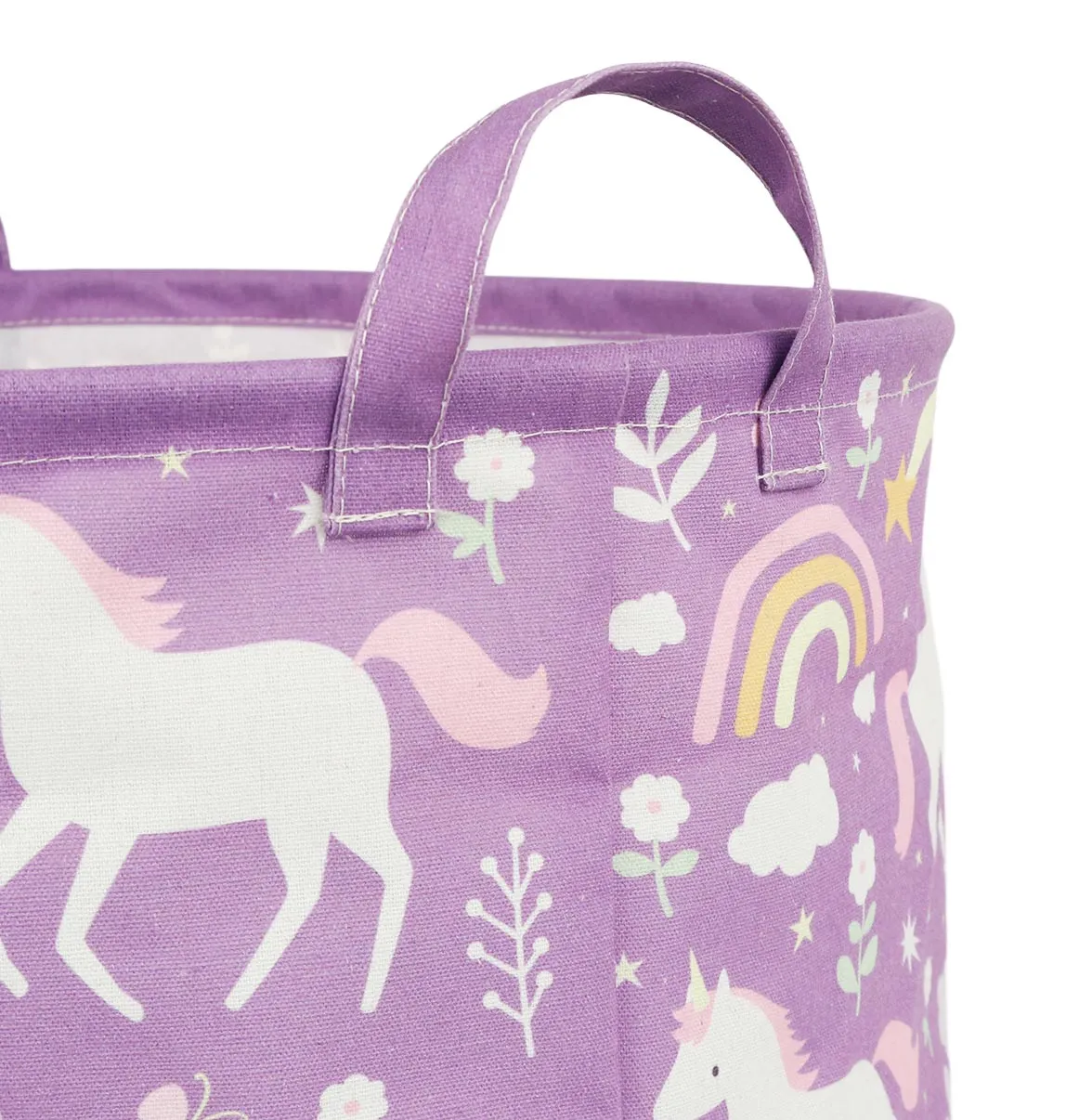 A Little Lovely Company Unicorn Dreams opbergmand katoen paars