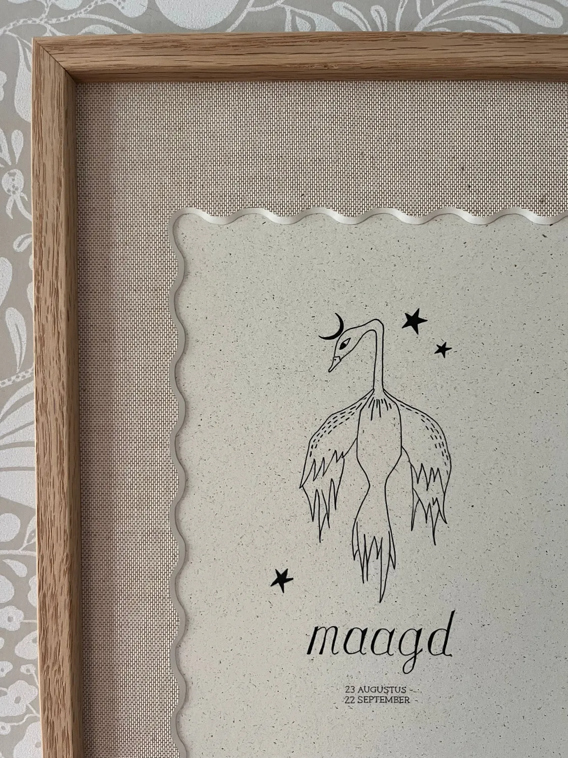 Atelier Fabel Maagd poster A5 zonder lijst bermgras