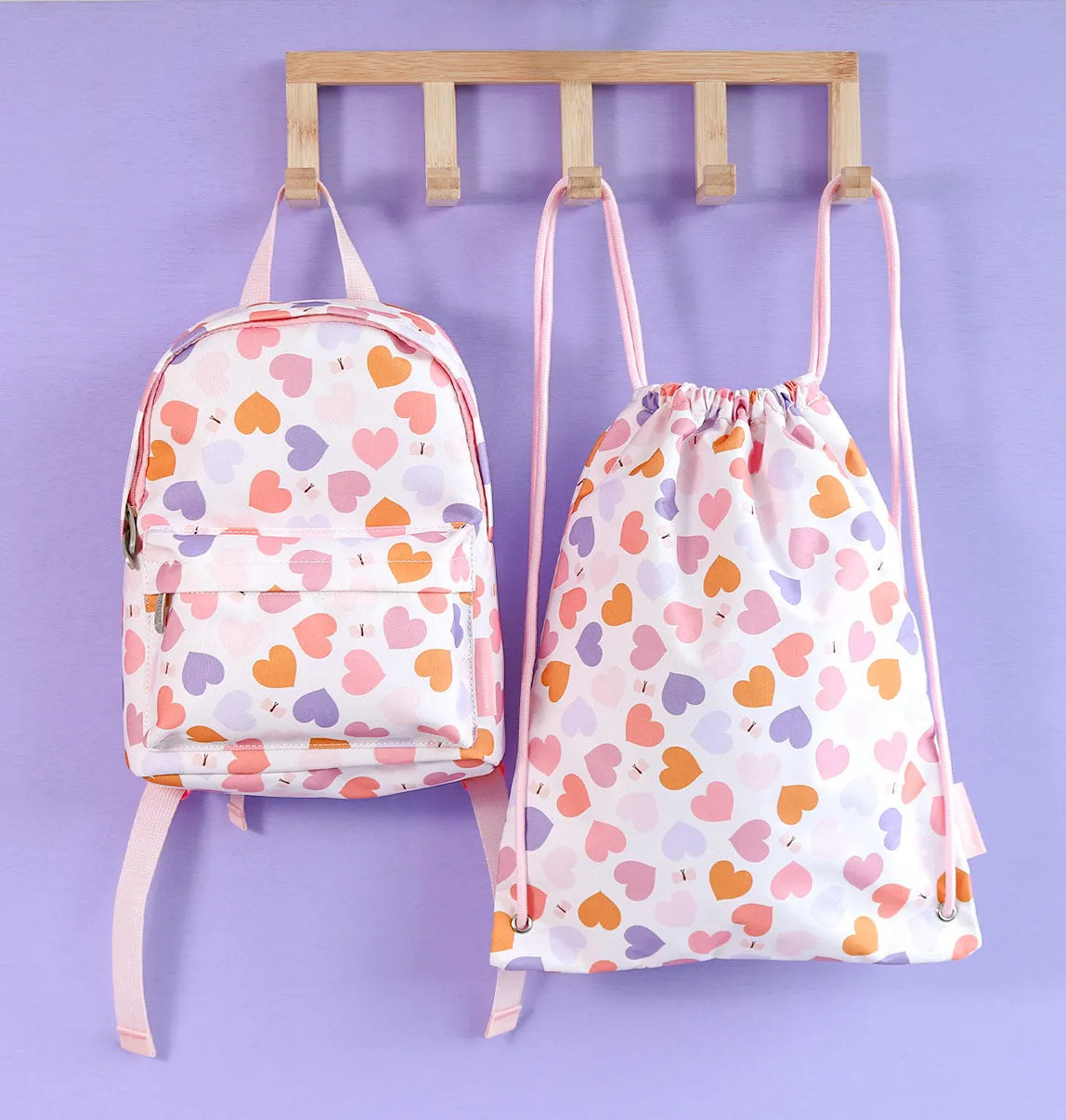 A Little Lovely Company Hartjes rugzakje peuters met borstriem