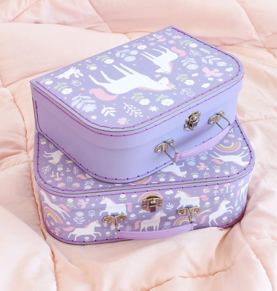 A Little Lovely Company Unicorn Dreams kofferset 2 stuks