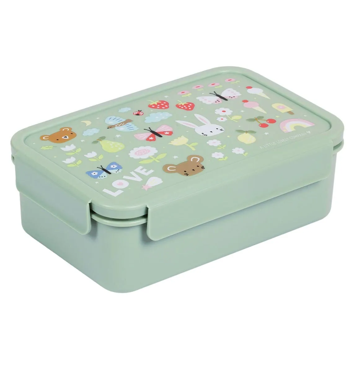 A Little Lovely Company Joy bento lunchbox mintgroen 2-vaks