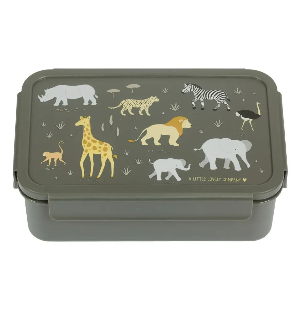 A Little Lovely Company Savanne Bento Lunchbox Grijs