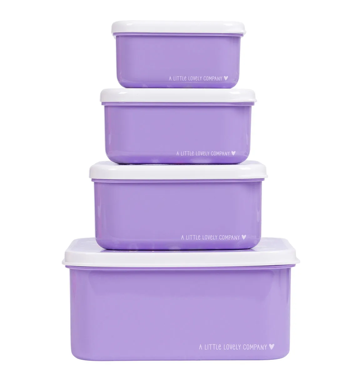 A Little Lovely Company Unicorn Dreams lunch snackbox set 4-delig
