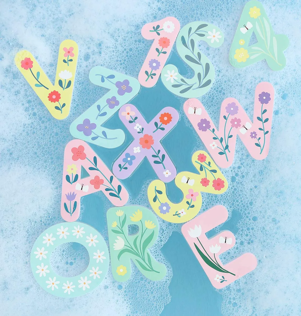 A Little Lovely Company Bloemen foam badspeelgoed 36 stuks
