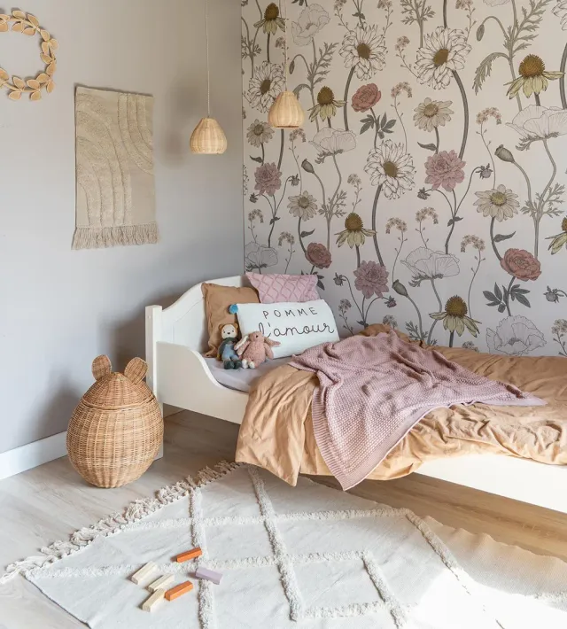 Little Amour Fleur d'amour behang 1 rol grote bloemen