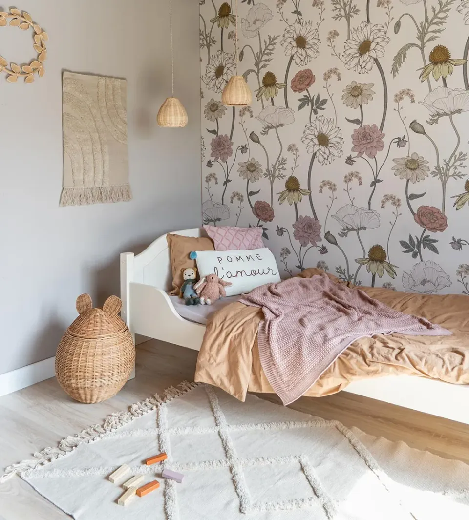 Little Amour Fleur d'amour behang 1 rol grote bloemen