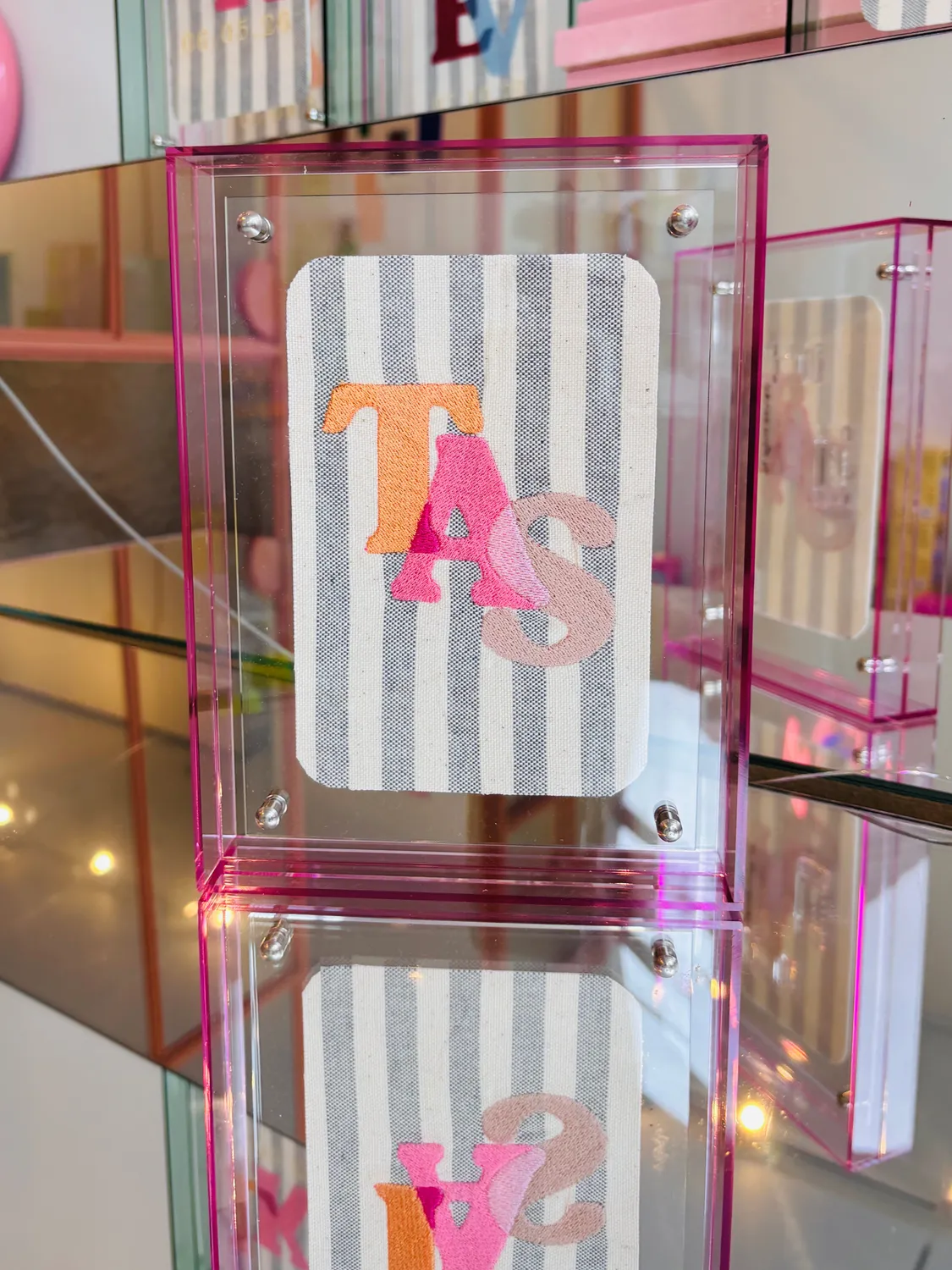 Musje Amsterdam Keepsake Initials Poppy Pink met datum