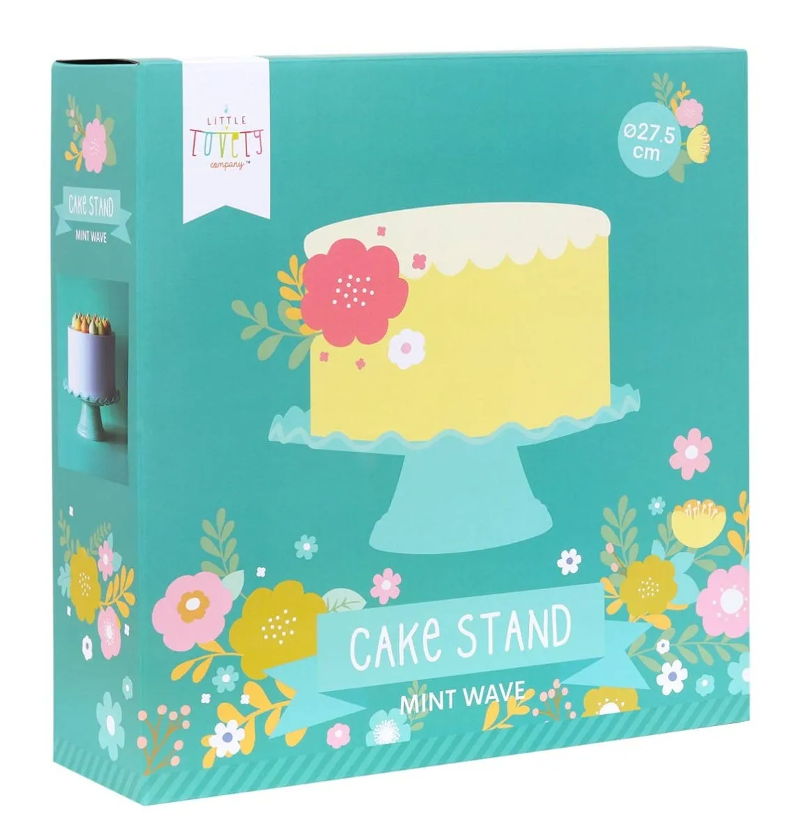 A Little Lovely Company Golfjes taartplateau mint melamine