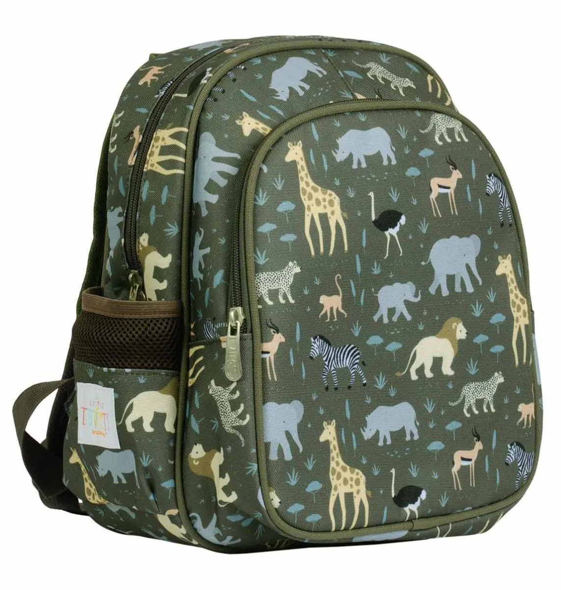 A Little Lovely Company Savanne rugzak kind grijs dieren