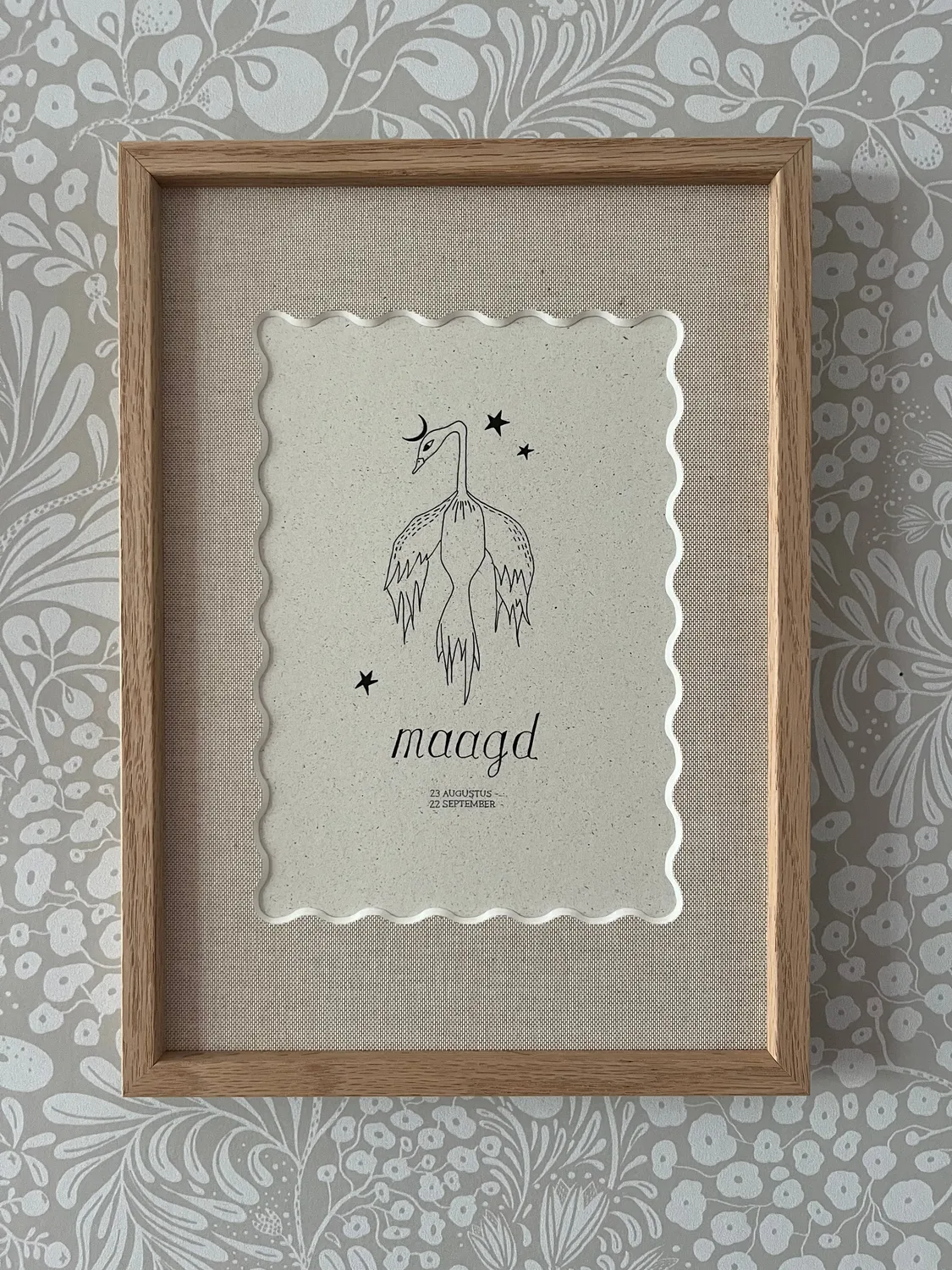 Atelier Fabel Maagd poster A5 zonder lijst bermgras