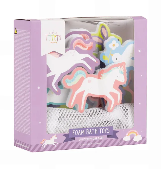 A Little Lovely Company Unicorn Dreams badspeelgoed 14 stuks