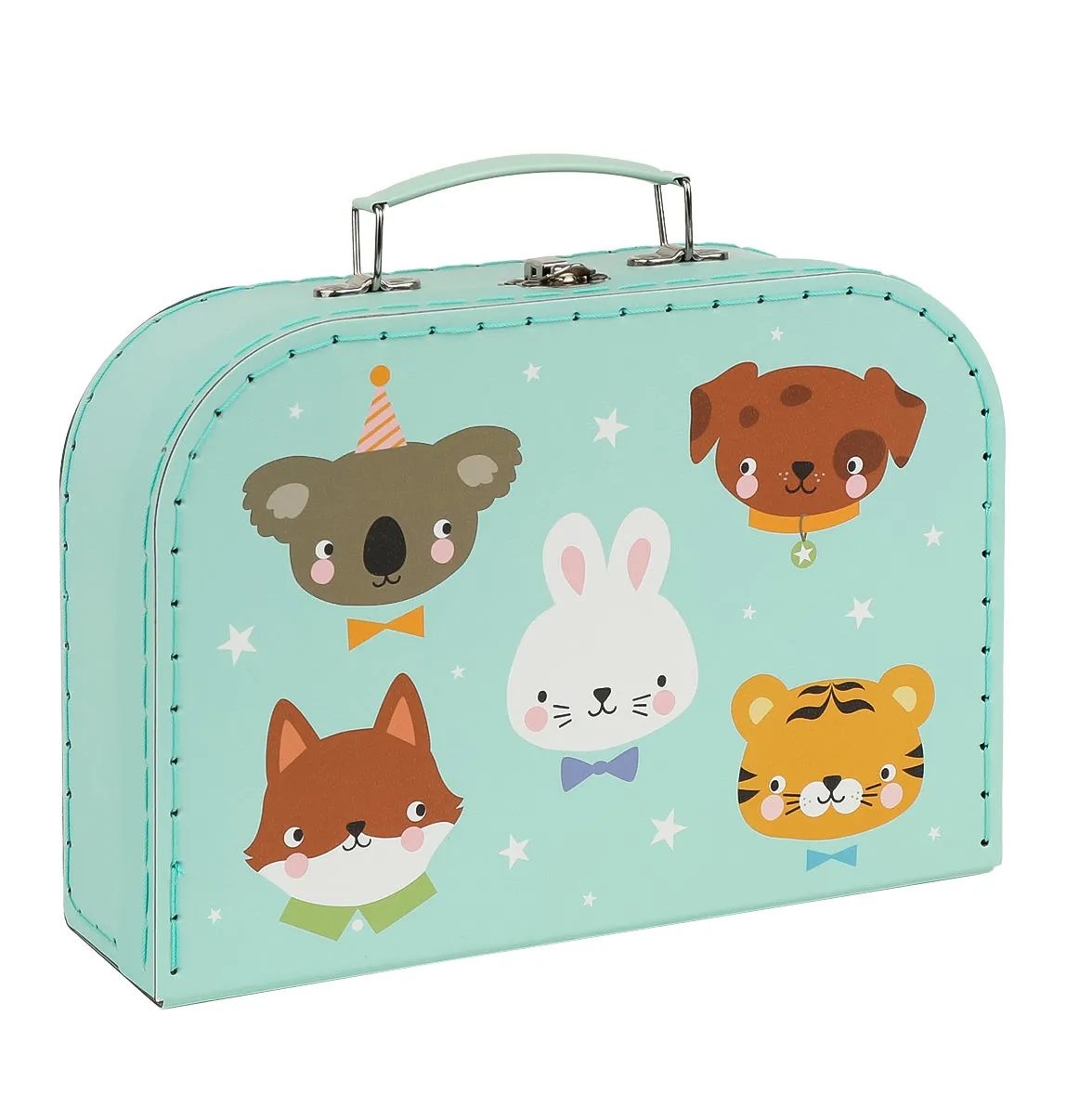 A Little Lovely Company Dierenvriendjes kofferset 2-delig mint