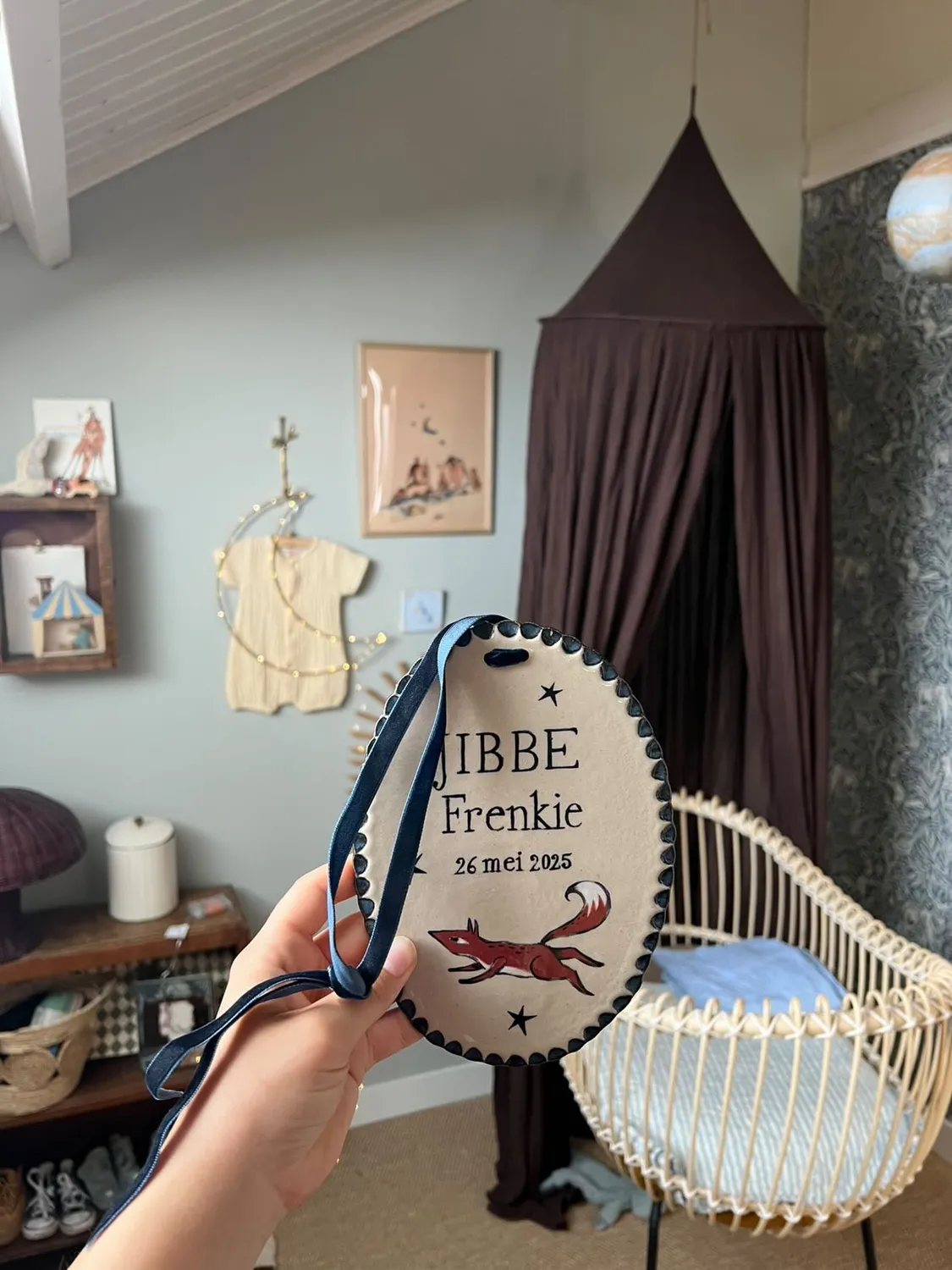 Atelier Fabel Geboortebordje Op Maat Keramiek Ovaal 19,5 cm