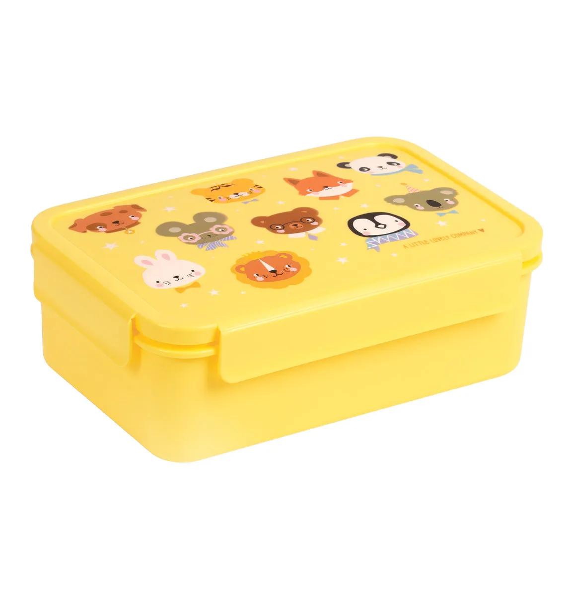 A Little Lovely Company Dierenvriendjes bento lunchbox geel
