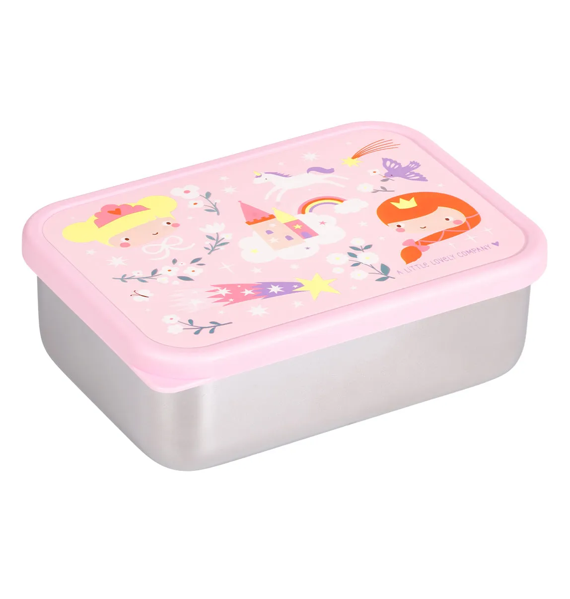 A Little Lovely Company Prinsessen lunchbox RVS lichtgewicht