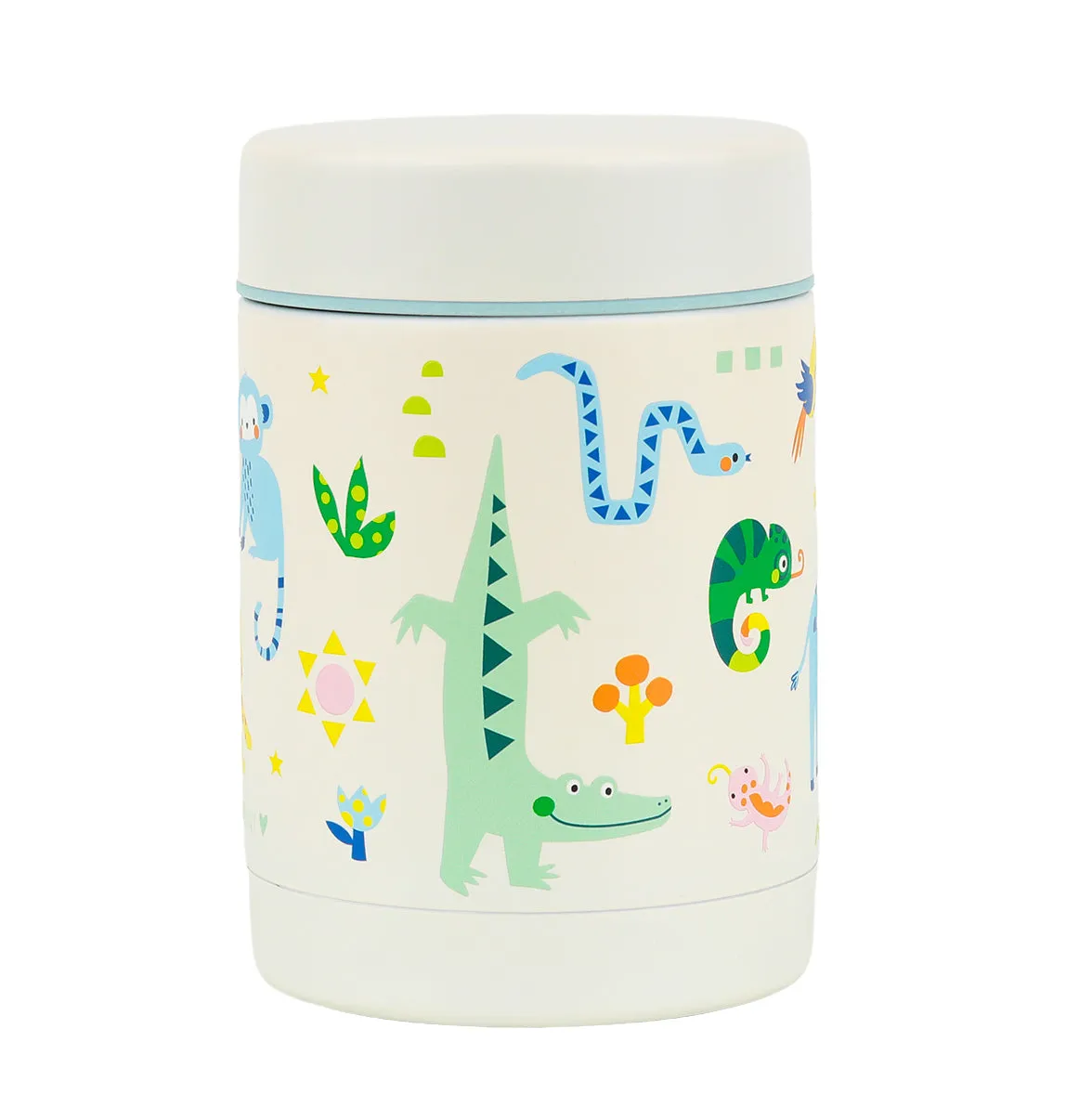 A Little Lovely Company RVS voedselpot jungle 300 ml dubbelwandig