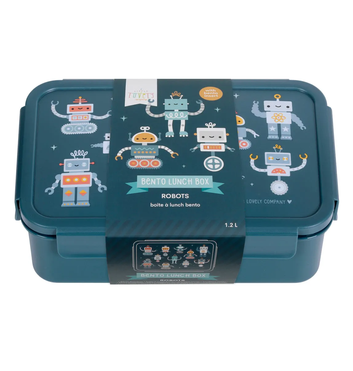 A Little Lovely Company bento lunchbox robots 1,2 liter