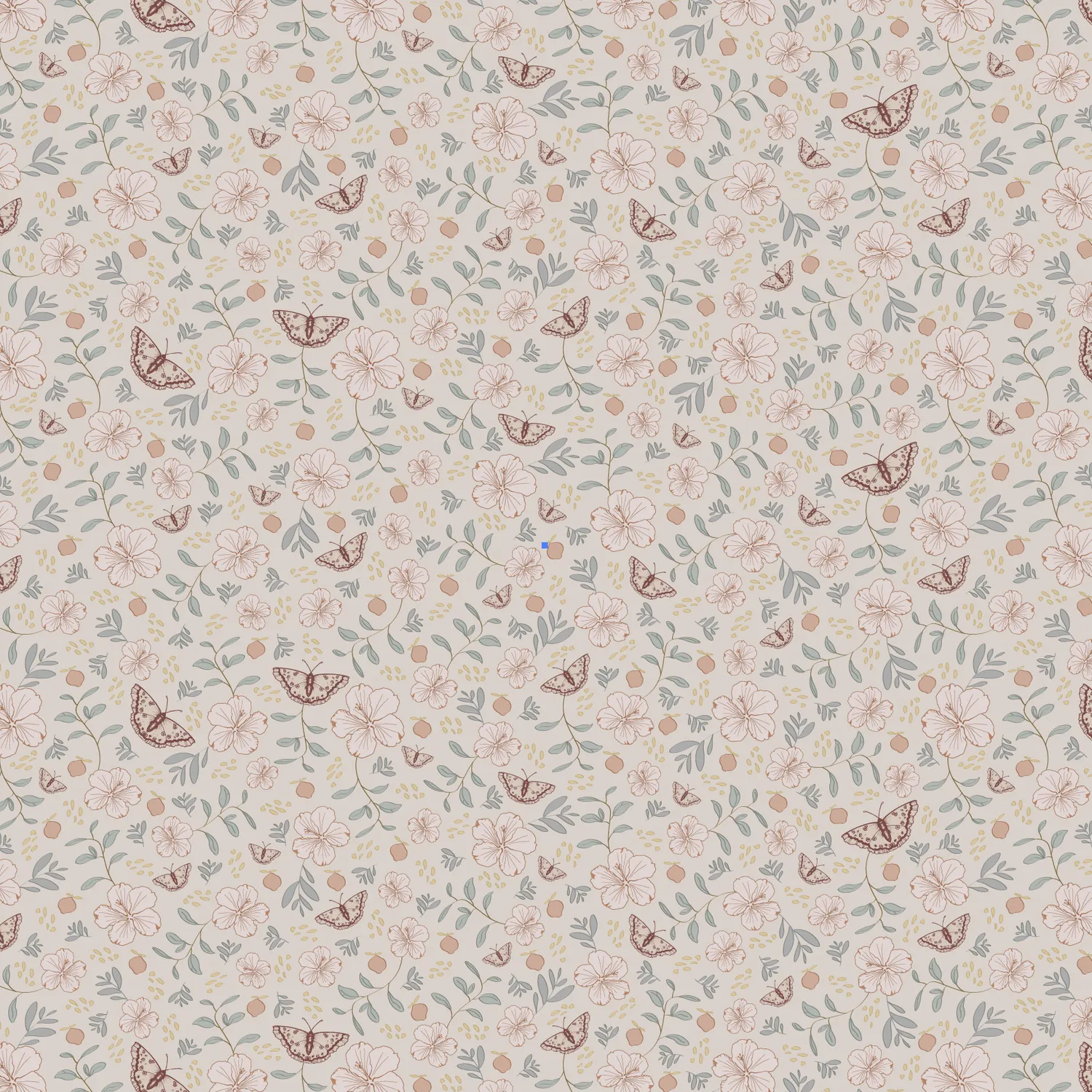 Little Amour Little flower garden behang beige roze 1 rol