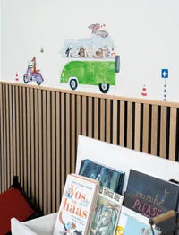 Hartendief Just Cruising muursticker 48x58 cm voertuigen