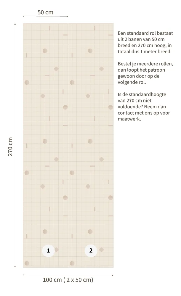 Little Amour Playful Grid behang beige 1 rol ruitjes