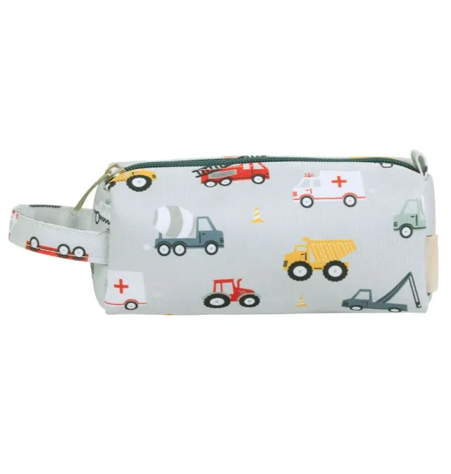 A Little Lovely Company Voertuigen etui lichtblauw polyester